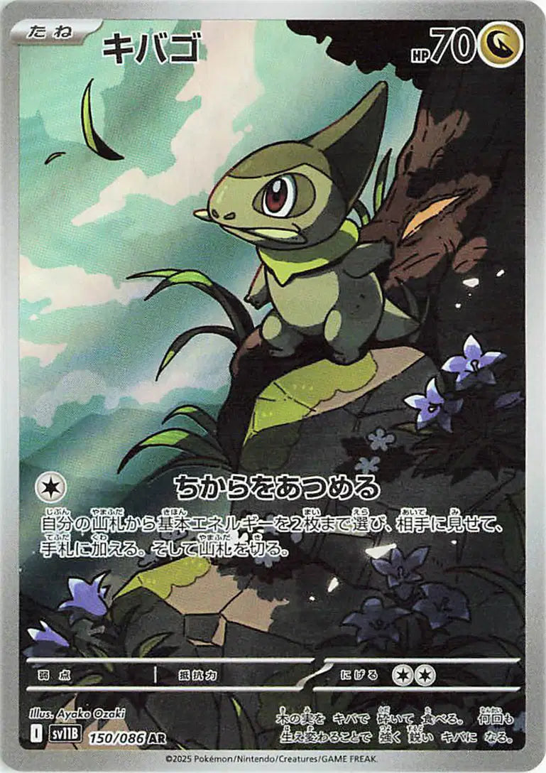 Japanese Axew Art Rare pokemon card