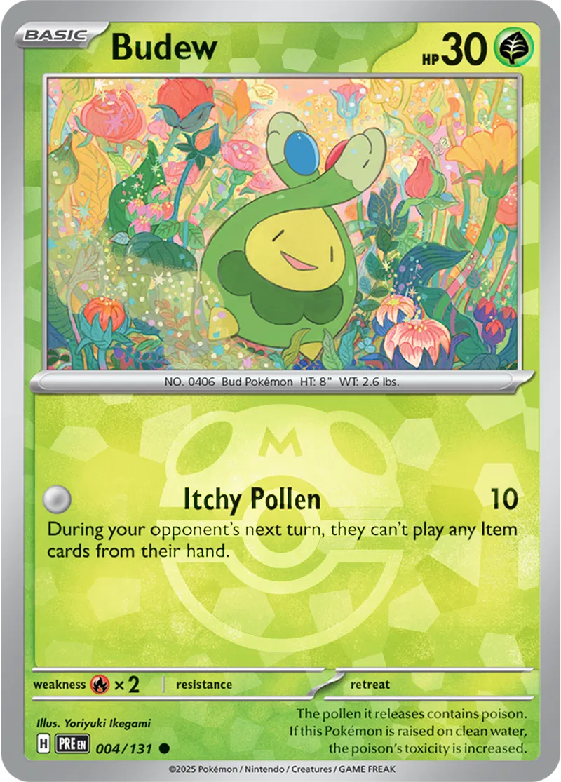 Budew Master Ball Pokemon Card