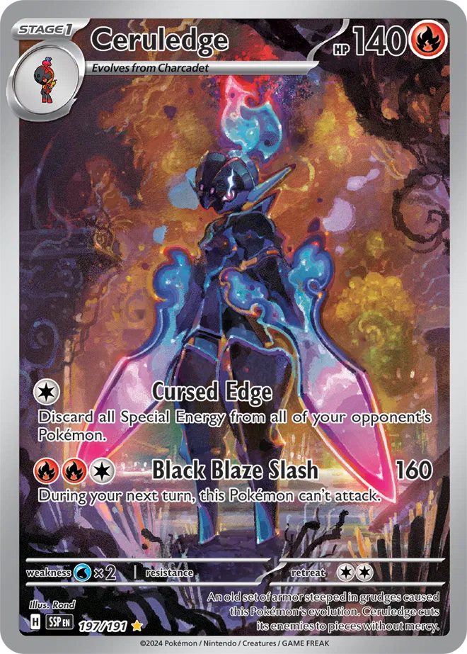 english ceruledge illustraion rare pokemon card