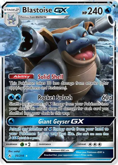 Blastoise GX Pokemon Card