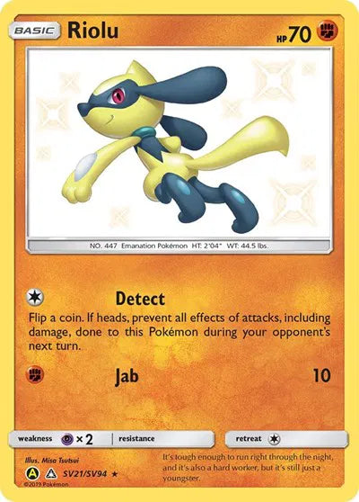 shiny riolu Pokemon Card