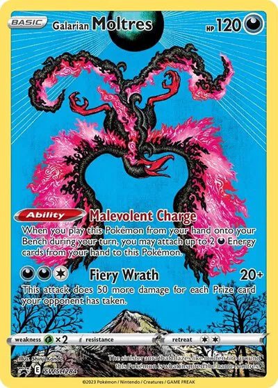 English galarian Moltres Pokemon Card