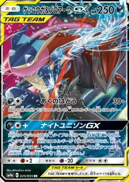 Greninja & Zoroark Tag Team pokemon card