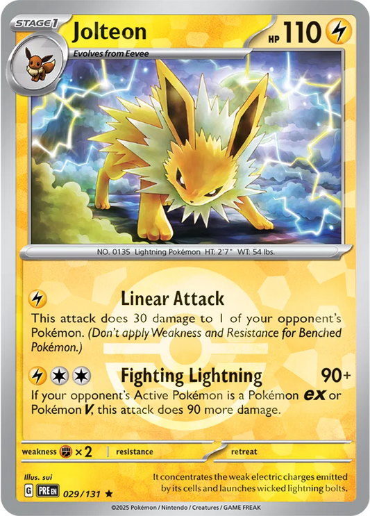 English Jolteon Pokemon Card