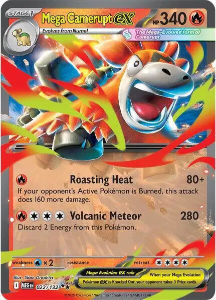 Mega Camerupt EX - Mega Evoltuions - 022/132