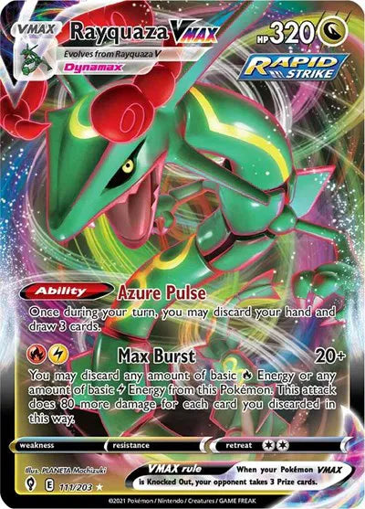 Rayquaza vmax Pokemon Card