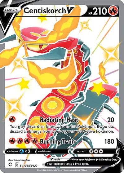 Shiny Centiskorch Pokemon Card